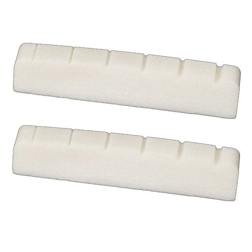 43 X 6, Unbleached Greenten 2 Pcs 6 String Electric Bone Nut Cattle Bone Slotted Replacement 43 X 6, Unbleached Greenten 2 Pcs 6 String Electric Bone Nut Cattle Bone Slotted Replacement